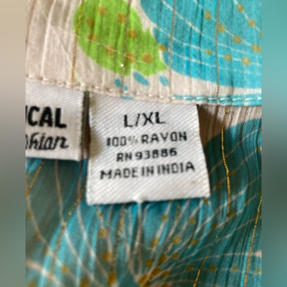 NWT Sheer Bathing Suit Coverup Beach Pool Coverup L/XL GORGEOUS 100% rayon - Picture 12 of 12